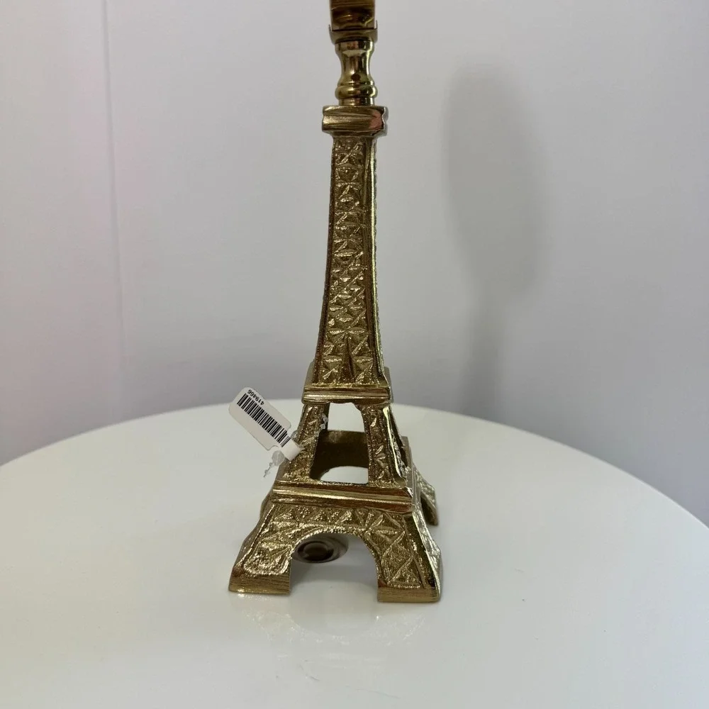 Vintage Brass Eiffel Tower Magnifying Glass Desk Office Decor Stand Paperweight